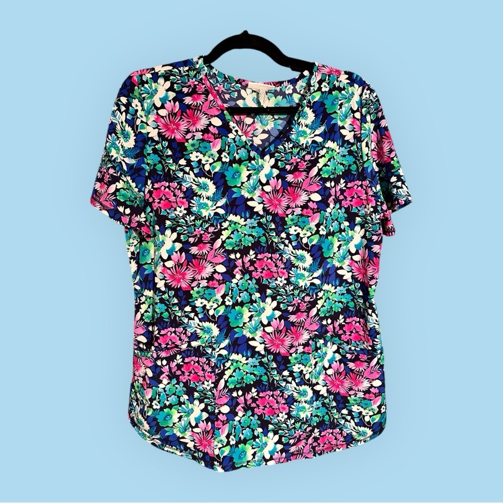 Floral Scrub Shirt, size Medium